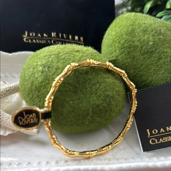 Joan Rivers Gold Vermeil Bamboo Bangle - New! - Picture 3 of 6